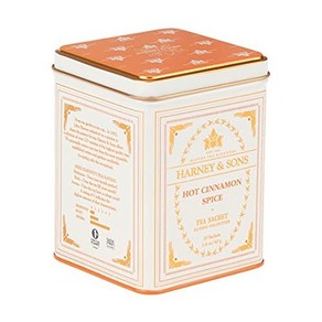 Harney & Sons Classic Hot Cinnamon Spice Tea 20 Tea Harney & Sons 클래식 핫 시나몬 스파이스 티 20개 차 봉지 1.4온