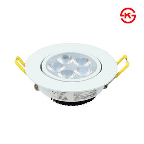 LALUCE LED 일체형 다운라이트 3인치 5W 블랙 집중형, 전구색, 1개