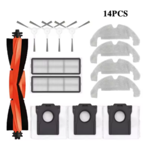[호환] 드리미 호환 교체 소모품 DREAME 호환 엑세서리 부품 D10 플러스 2 세대 RLD32GD 로봇 진공 예비 메인 사이드 브러시 헤파 필터 걸레 천 먼지 봉투 액세서리, 1세트, 14pcs-A