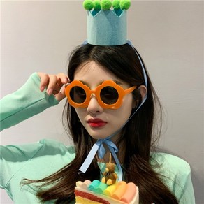 프롬아떼 미니플라워 파티안경 선글라스 갬성 인스타 축제 크리스마스 생일, 미니 플라워_레드