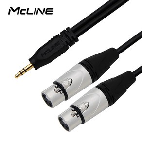 맥라인 캐논 2XLR to AUX 스테레오 3.5mm Y 케이블 30cm MC-HA47, 1개