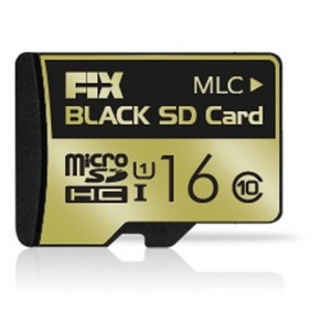 픽스 블랙 SD카드 MLC 16GB (Class10 UHS-3 메모리카드) 픽스 블랙박스 바디액션캠 호환 차량 블랙박스 카메라 핸드폰 OK, 1개