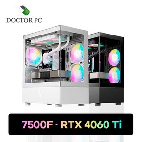 닥터PC PC방사양 게이밍PC 조립컴퓨터 7500F 데스크탑 본체 게임용 롤 발로란트 피파 팰월드 배그, 2. 7500F+4060Ti, WIN11 Home, 500GB, 32GB, 블랙