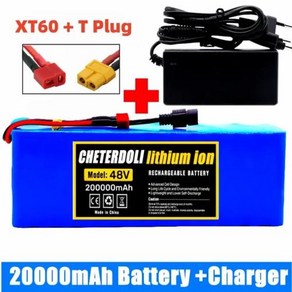 전기 자전거 스쿠터용 리튬 이온 배터리 팩 13S3P 48V 20000mAh 20Ah 250W 350W 500W 750W 1000W BMS 54.6V, XT60--T