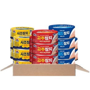 사조 살코기참치 85g x 6개 + 고추참치 85g x 6개 + 마일드참치 85g x 6개