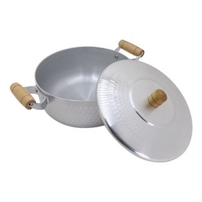 국산 함마톤 양수 냄비 나무 24 cm 라면 우드 곰보 원목 손잡이 A 업소 식당 용, 은색, 상세페이지참조