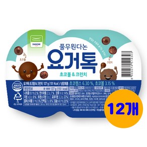 풀무원 요거톡 초코볼&크런치 126g X 12, 12개