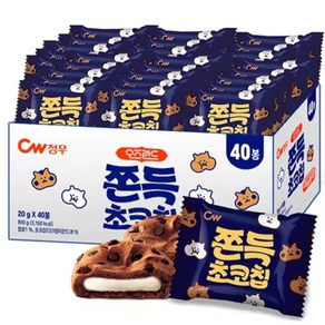 청우식품 쫀득초코칩 쿠키 800g 20g 40봉, 1개