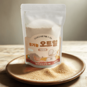 [도착보장]퍼기 유기농 오트밀 가루입자 아기 이유식 초기 중기 미음 실속형(300g), 300g, 1개