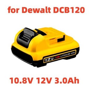 6000mAh 리튬이온 배터리DeWalt 10.8V 12V 18V 20V Max 6.0Ah DCB205 DCB206 리튬이온 배터리 교체 전기 공구 배터리용, [03] 12Volt 3.0Ah, 1개