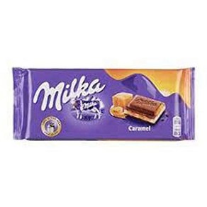 Milka Milk Chocolate With Caamel 3.52 Oz Milka 카라멜이 들어간 밀크 초콜릿 3.52 Oz, 99g, 1개