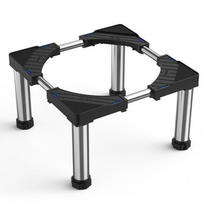 DEWEL 세탁기 높이조절 받침대 사이즈 조절 가능 건조기 냉장고 다용도 수평계내장형 다리 연장, 1개, 스텐 받침대