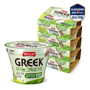 후디스 유기농 그릭요거트 달지않은 플레인, 80g, 16개