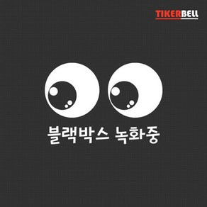 티커벨 블랙박스 녹화중 해시태그 차량용 데칼스티커 TKBL-11, 오렌지, 1개