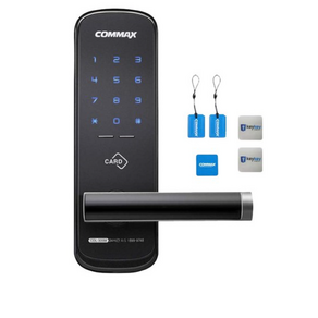 COMMAX 디지털 무타공 손잡이 일체형 도어락 CDL-305M + 카드키 2p + 스마트키태그 + 스티커형 카드키 2p, [CDL-305M]무타공스마트키