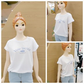 [소이주니어]논현점 23년여름신상 ** 시원한소재 ** 레터링 티 ** 마네킹 키 155 11호 착용 **