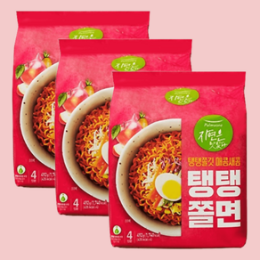 풀무원 생면식감 탱탱 비빔 쫄면 492g 3개 분식 비빔면 비빔국수 간편조리 간식 야식