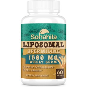 Sohahila 리포조말 밀배아 스퍼미딘 스페르미딘 1500mg 120캡슐 2개월분