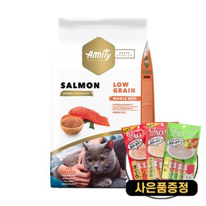 아미티 슈퍼 프리미엄 어덜트 고양이 사료 + 증정 챠오츄르, 1개, 2kg, 연어