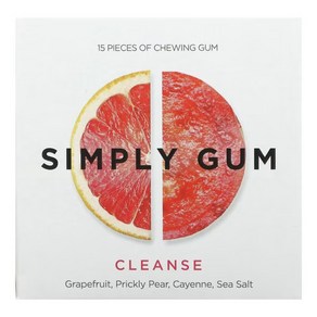 오가닉 비건 천연치클 베이스 껌 자몽 백년초 카이엔고추 바다소금 simply gum