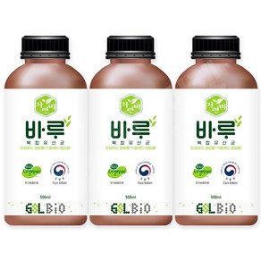 [비료컴퍼니] 자연비 바루 500ml 3병 유기농업자재 비료 복합 유산균 당도증가 생육향상 수확량증가 브릭스향상 미생물유기농업자재 코리아아그로 복합유산균 식물영양제