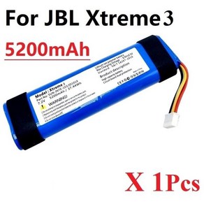 JBL Xteme 3 용 리튬 이온 폴리머 배터리 정품 블루투스 스피커 배터리 7.2v 5200 12500mah, 한개옵션1, 01 5200mah no tool