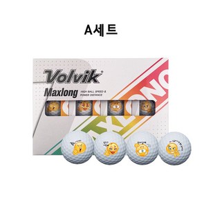 볼빅 MAX LONG 만월이 캐릭터 골프공, 화이트, 1개