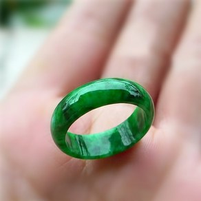 옥반지 쌍가락지 natural green jade ring for women men 에메랄드 natural stone jadeite jade jewelry 한복 장신구 옥가락지