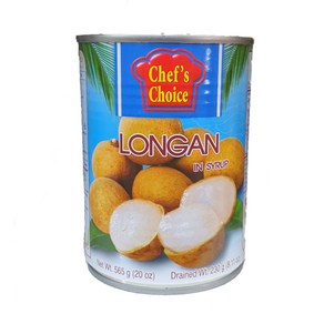 태국 쉐프초이스 롱간 (용안) 인시럽 LONGAN 과일 통조림 565g, 1개