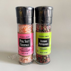 트레이더조 히말라야 핑크 솔트 그라인더 128g+레인보우 후추 50g TRADER JOE’S PINK SALT RAINBOW PEPPERCORNS