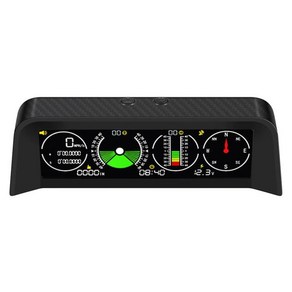 차량용 전자 디지털 GPS 속도계 경사계 X90 HUD 나침반 자동차 레벨 경사 밸런서 고도계, 01 Black