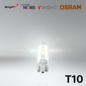 번데기 전구 T10 모음 모비스 금호 오스람 바이오라이트 12V25V 번호판 트럭 계기판, 바이오라이트 T10 24V3W, 1개