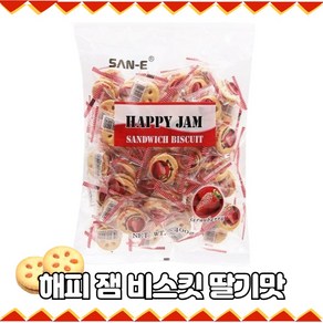 해피 잼 비스킷 딸기맛, 4개, 400g