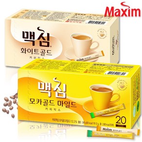 맥심 모카골드 20T+화이트골드 20T 총40T 커피 커피믹스, 2개, 20개입