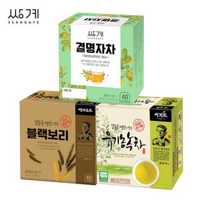 쌍계 블랙보리차40T +유기농 녹차40T +결명자차40T (120T)