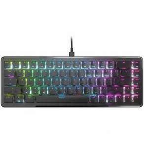 키당 AIMO RGB 조명 양극산화 알루미늄 상판 탈착식 USB-C 케이블이 장착된 ROCCAT 벌칸 TKL 프로 텐키리스 리니어 광학 타이탄 스위치 PC 게이밍 키보드, Black, Vulcan II Mini