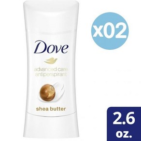 Dove 도브 여성용 어드밴스트 케어 쉬어 버터 앤티퍼스퍼런트 데오드란트 74g 2팩 Advanced Cae Shea Butte Antipespiant Deodoant, 2개