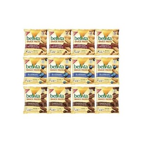 QT LIMITED Belvita 아침 비스킷 한입 크기 스낵 팩 다양한 팩 1온스 봉지(12개), 1개