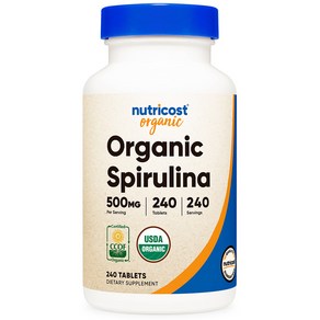 뉴트리코스트 오가닉 스피루리나 500mg, 240정, 1개