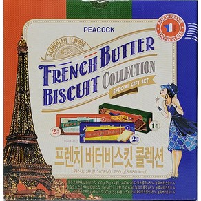 PEACOCK 피코크 프렌치 버터비스킷 콜렉션 750g (150g X 5개입) / 프랑스OEM, 1개