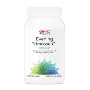 GNC 여성용 달맞이꽃종자유 1300mg 90개입 GLA 오메가3배송품질보증, 90개입 × 1개  3개월분, 1개, 90정