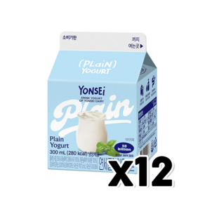 연세 플레인요거트 팩음료 300ml x 12개