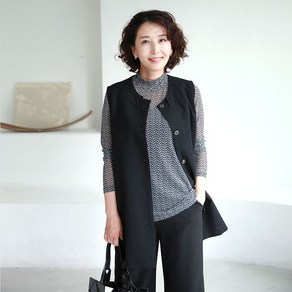 쉬즈마담 J31579 여름신상 시스루 정장 롱베스트 40대 엄마옷