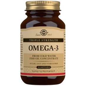 Solga Tiple Stength Omega-3 950 mg 50 Softgels - 심혈관 관절 및 피부 건강 지원 - 심장 건강 보조 식품 - 필수 지방산 -, 1개, 50정