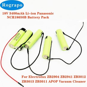 일렉트로룩스 ZB2904 ZB2941 ZB3012 ZB3013 ZB3011 APOP 진공 청소기용 배터리 18V 3400mAh 2800mAh 신제품, 1)2800mAh, 1개