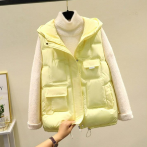 여성용 후드 조끼 가을 겨울 야상 후드 조끼 패딩 조끼 F9028 Women's Vest