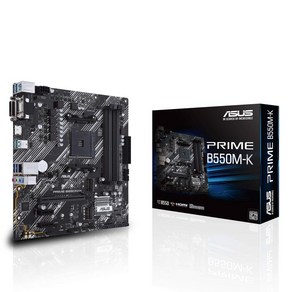 ASUS AMD B550 탑재 AM4 대응 마더보드 PRIME B550M-K [MicoATX], 단일