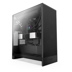 NZXT H7 Flow V2 컴퓨터 PC 케이스 (매트 블랙), 1개