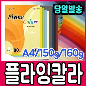 [문구티쳐] 플라잉칼라 A4 150g 160g / A4칼라용지 A4 OA용지 칼라색지, 플라잉칼라 A4_160g, L11 밝은녹색