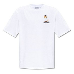 MAISON KITSUNE [명품]메종키츠네 24SS 드레스드 폭스 로고 티셔츠 화이트 J..